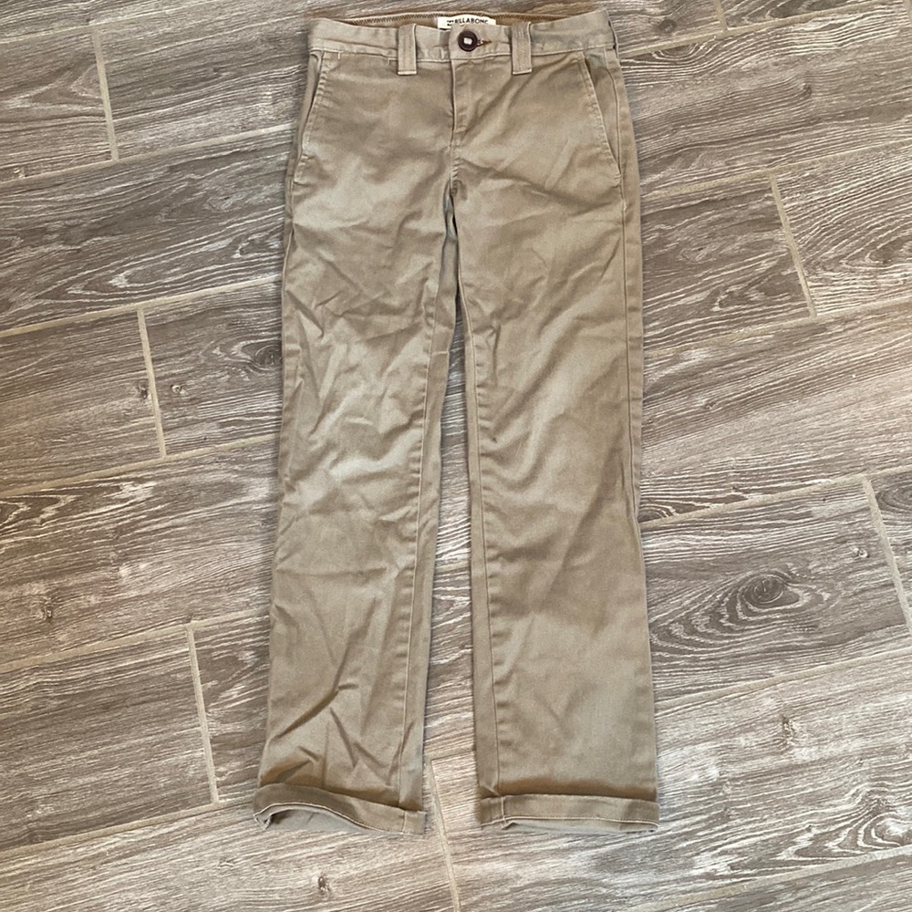 Boys Billabong carter stretch size 22 khaki pants stretchy fall